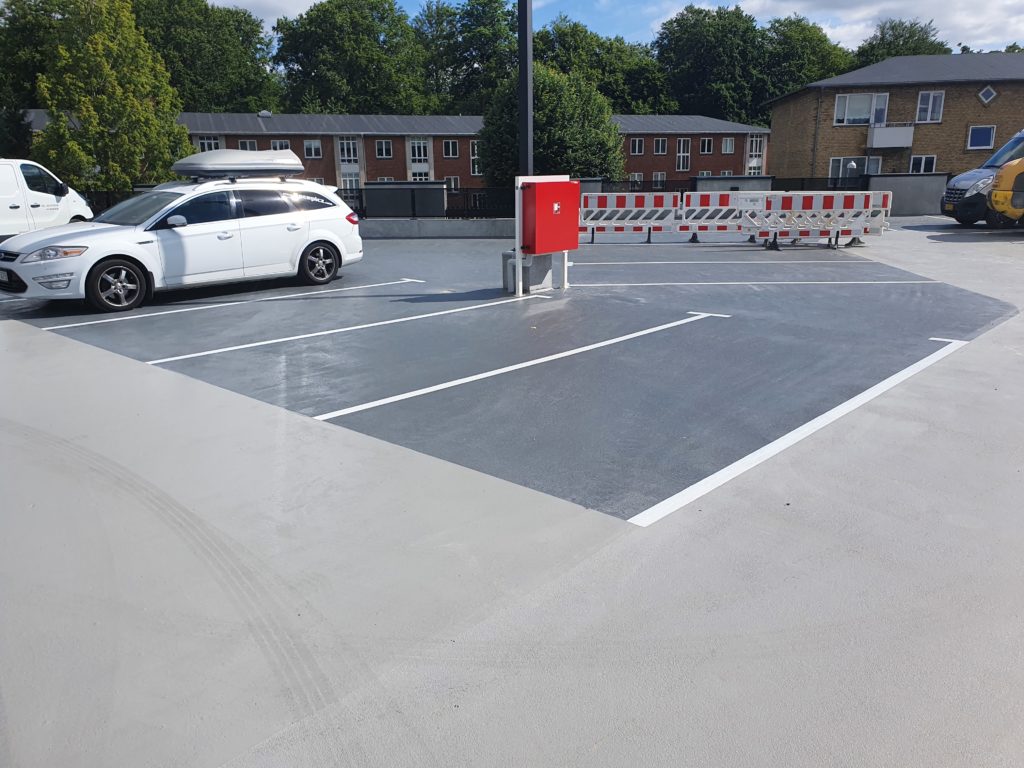 optegning af parkeringspladser